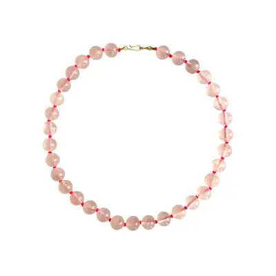 Collier Rainbow Quartz Rose - 4 Crosses — photo 1