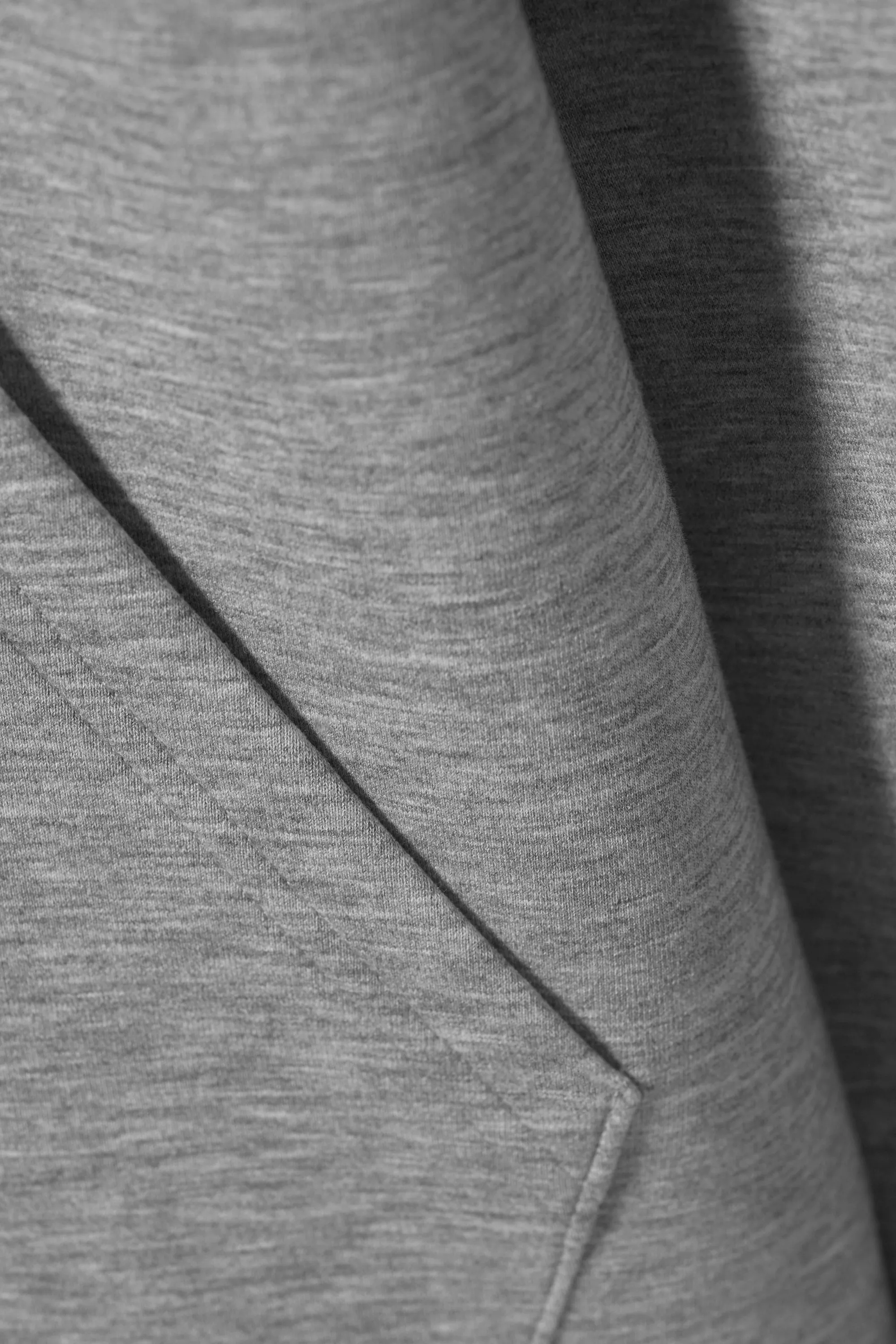 Sweat à capuche zippé en scuba Simon - Gris chiné
