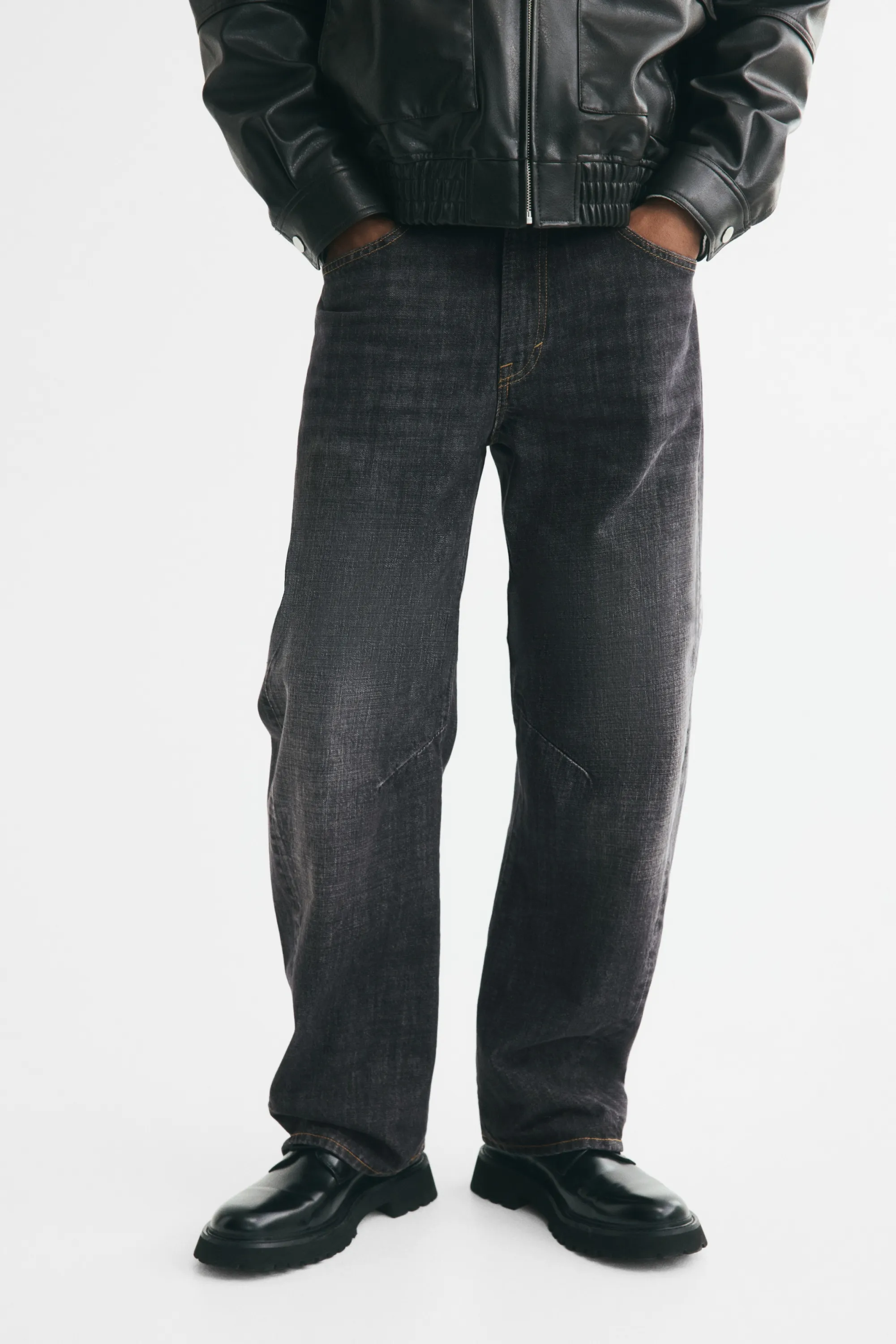 Loose Barrel Jeans - Noir denim