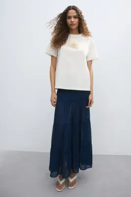 T-shirt avec motif - Blanc/soleil — photo 1