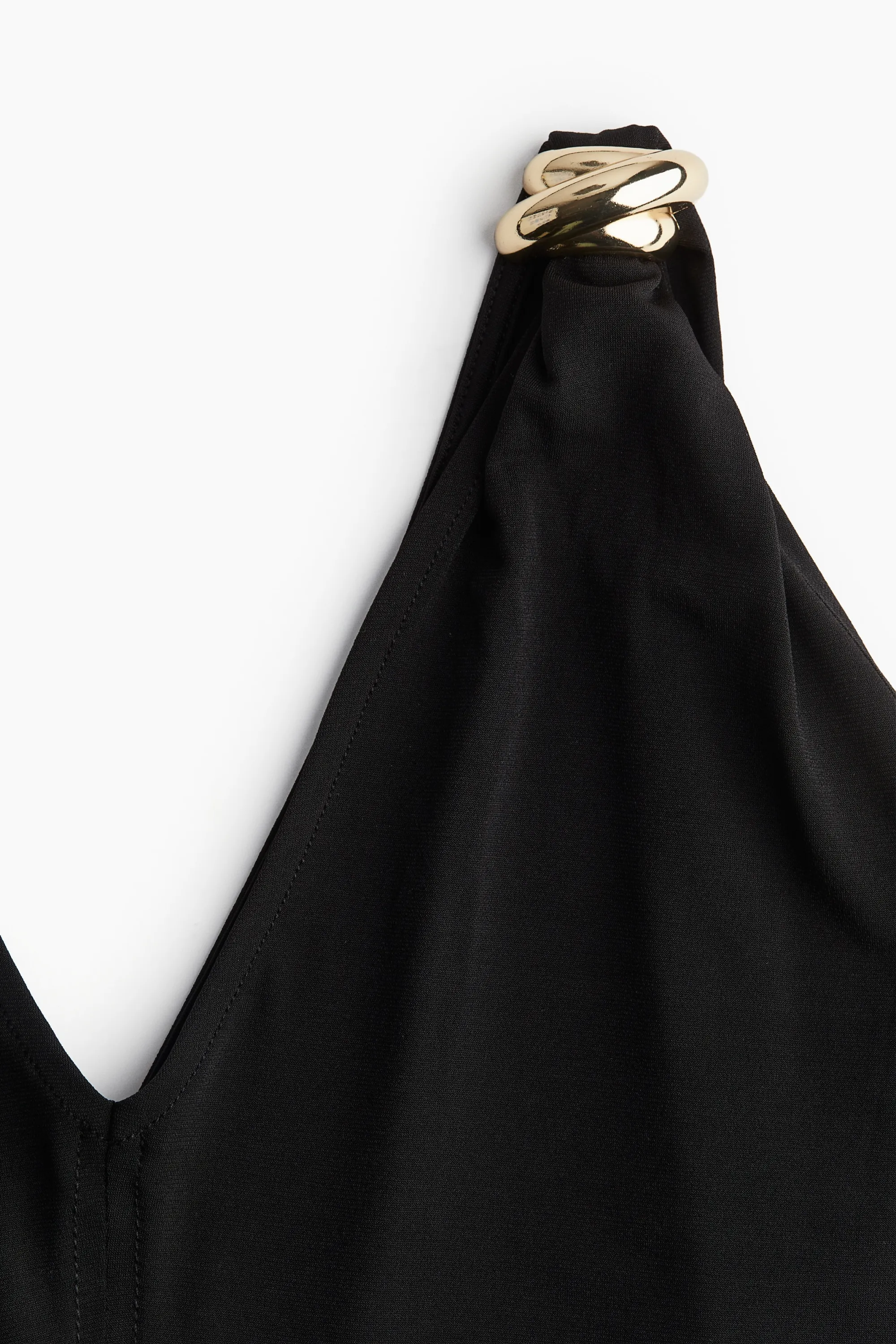 Robe à encolure en V - Noir