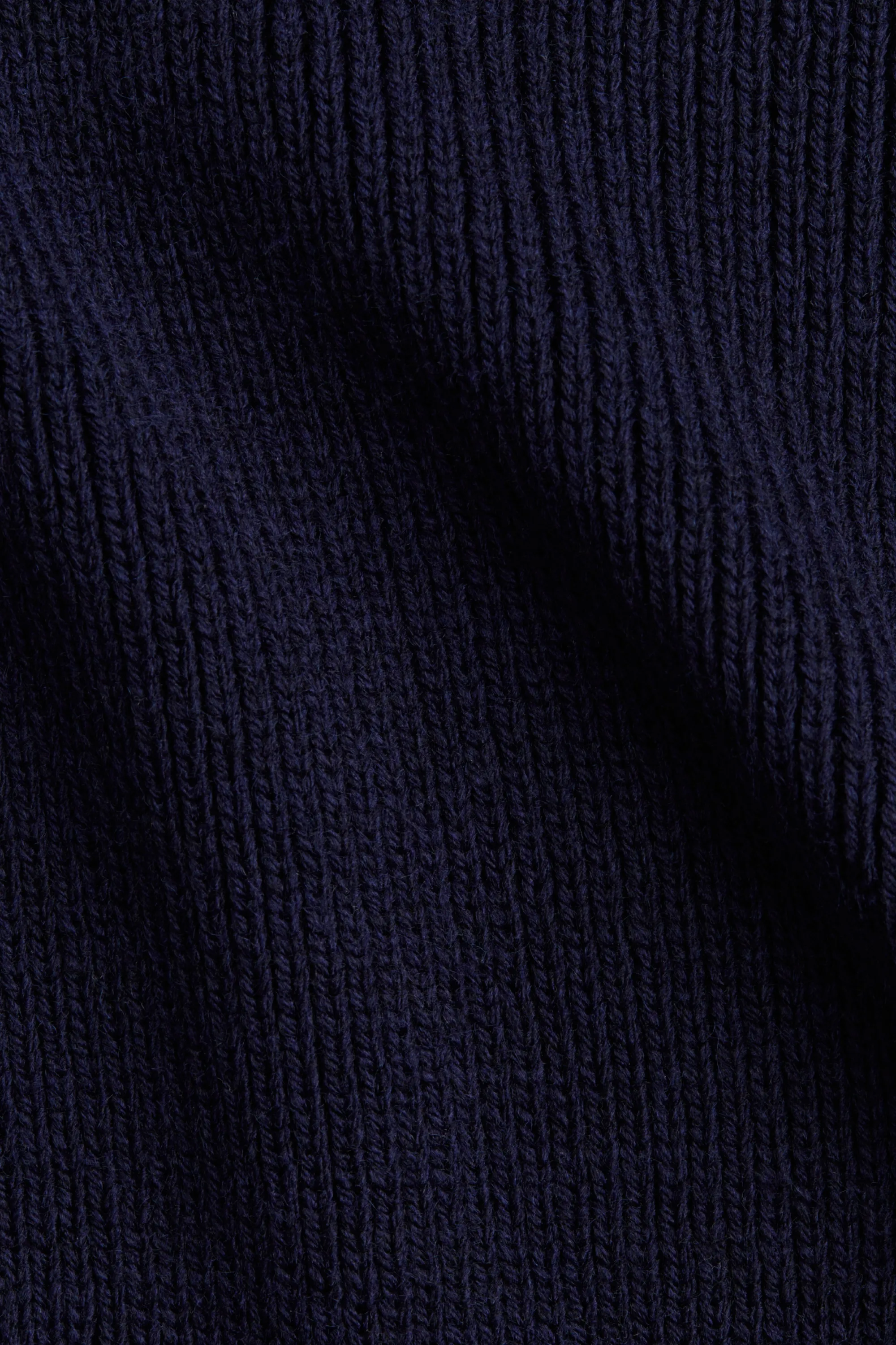 Top en maille côtelée - Bleu marine
