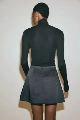 Jupe en satin - Noir — photo 3