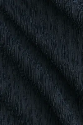 Pantalon froissé avec cordon de serrage - Bleu marine — photo 4