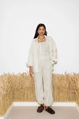 Pantalon parachute fleuri — photo 3