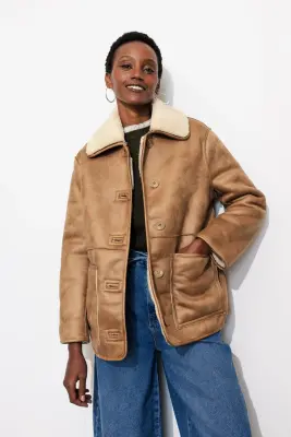 Manteau en moumoute réversible — photo 4