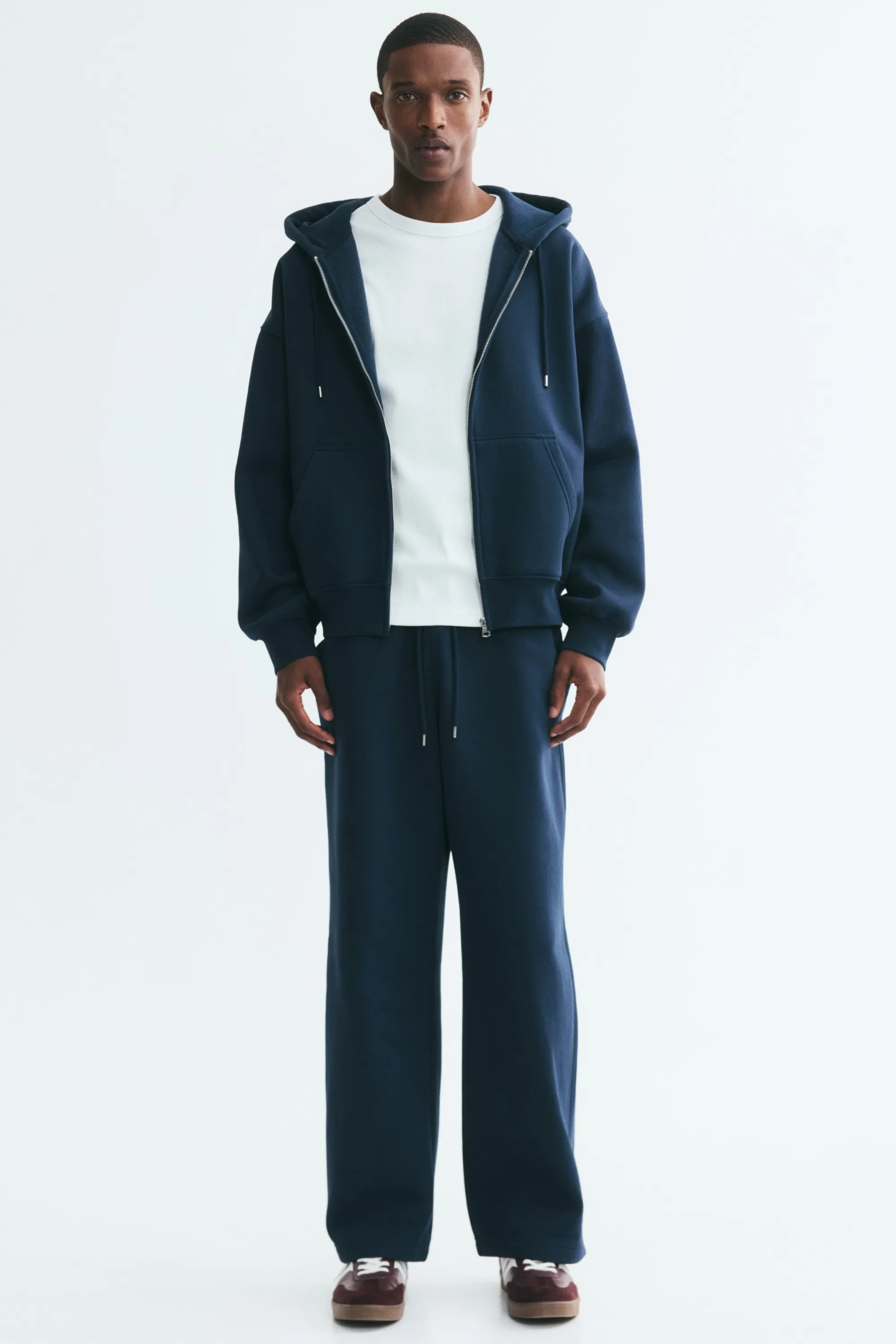 Veste à capuche zippée Oversized Fit - Bleu marine