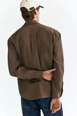 Chemise Relaxed Fit - Marron — photo 3