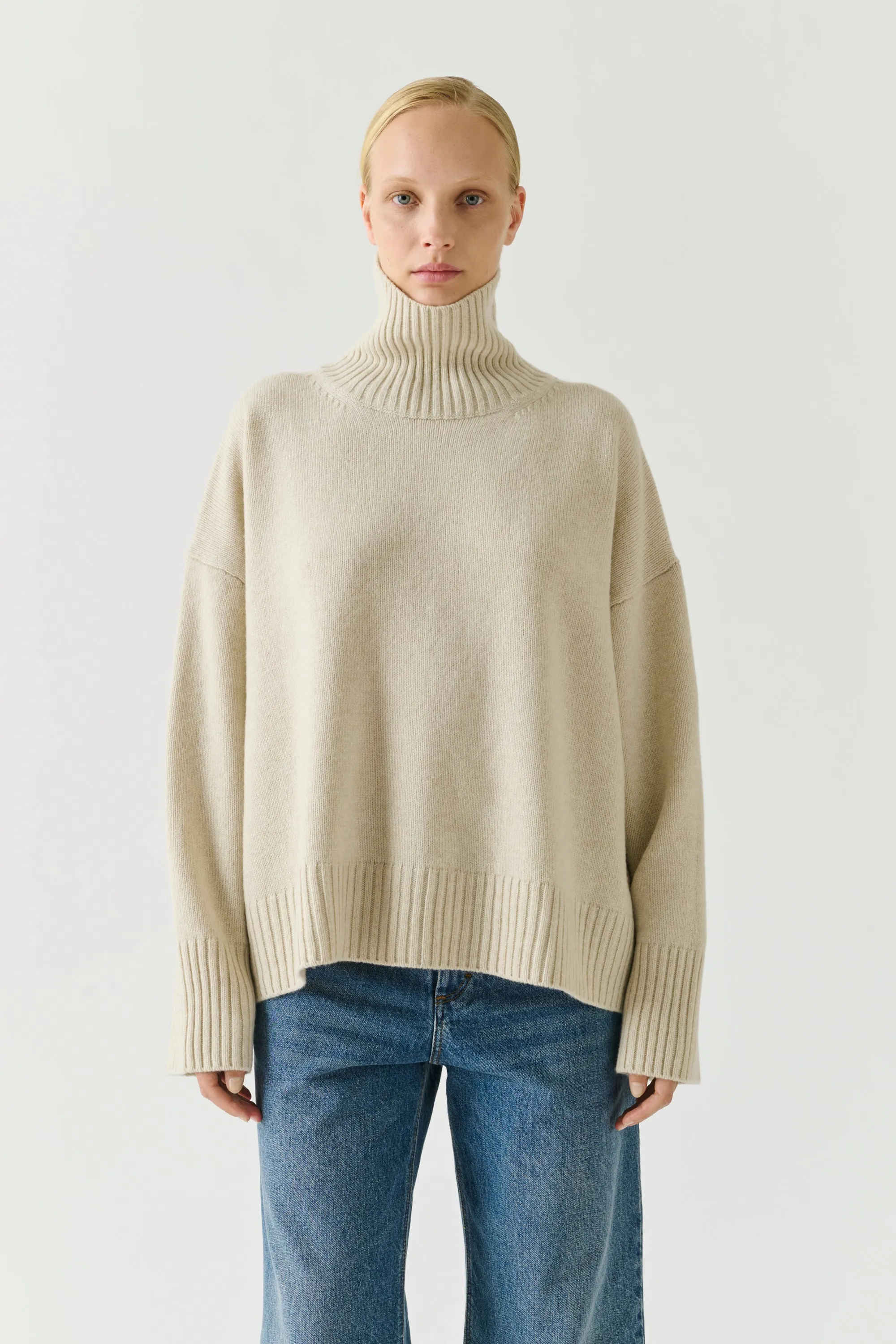 PULL WILLIAM ÉCRU CHINÉ