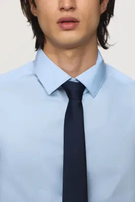 Chemise stretch Slim Fit - Bleu clair — photo 2