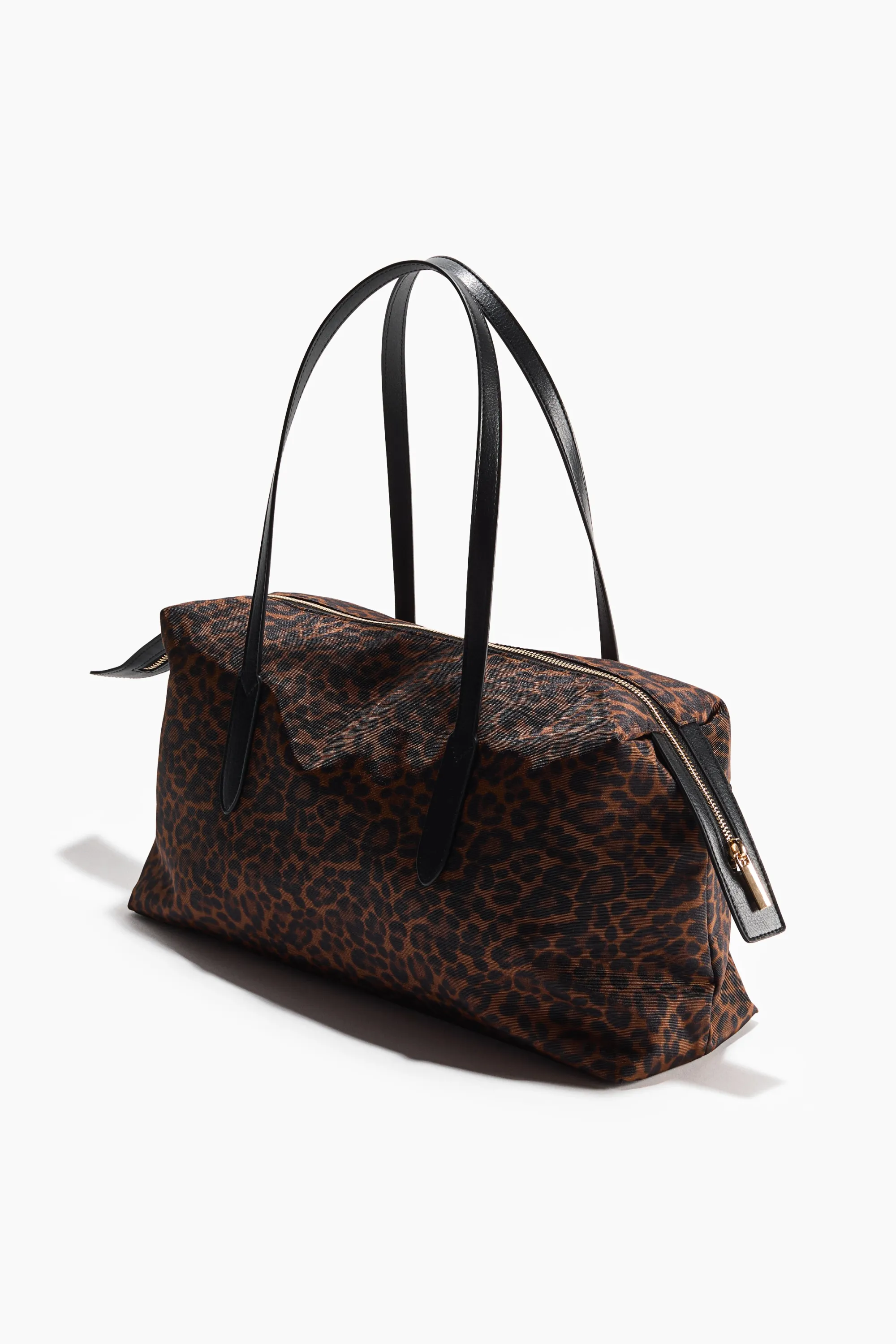 Sac shopping - Noir/imprimé léopard