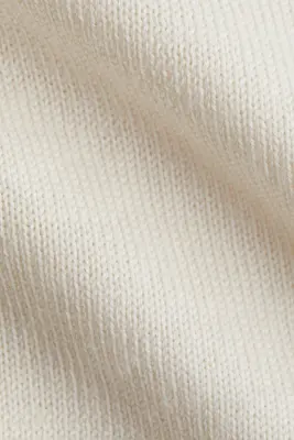 Pull en laine mérinos avec col cheminée - Crème — photo 4