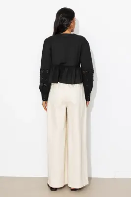 Blouse détail dentelle Femme — photo 4