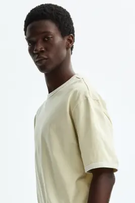 T-shirt boxy Loose Fit - Jaune clair — photo 3
