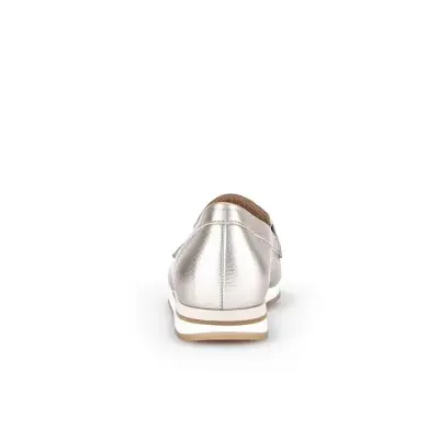 Mocassins Gabor 62.415.62 Argentés - Cuir Élastique Grande Pointure Femme — photo 4
