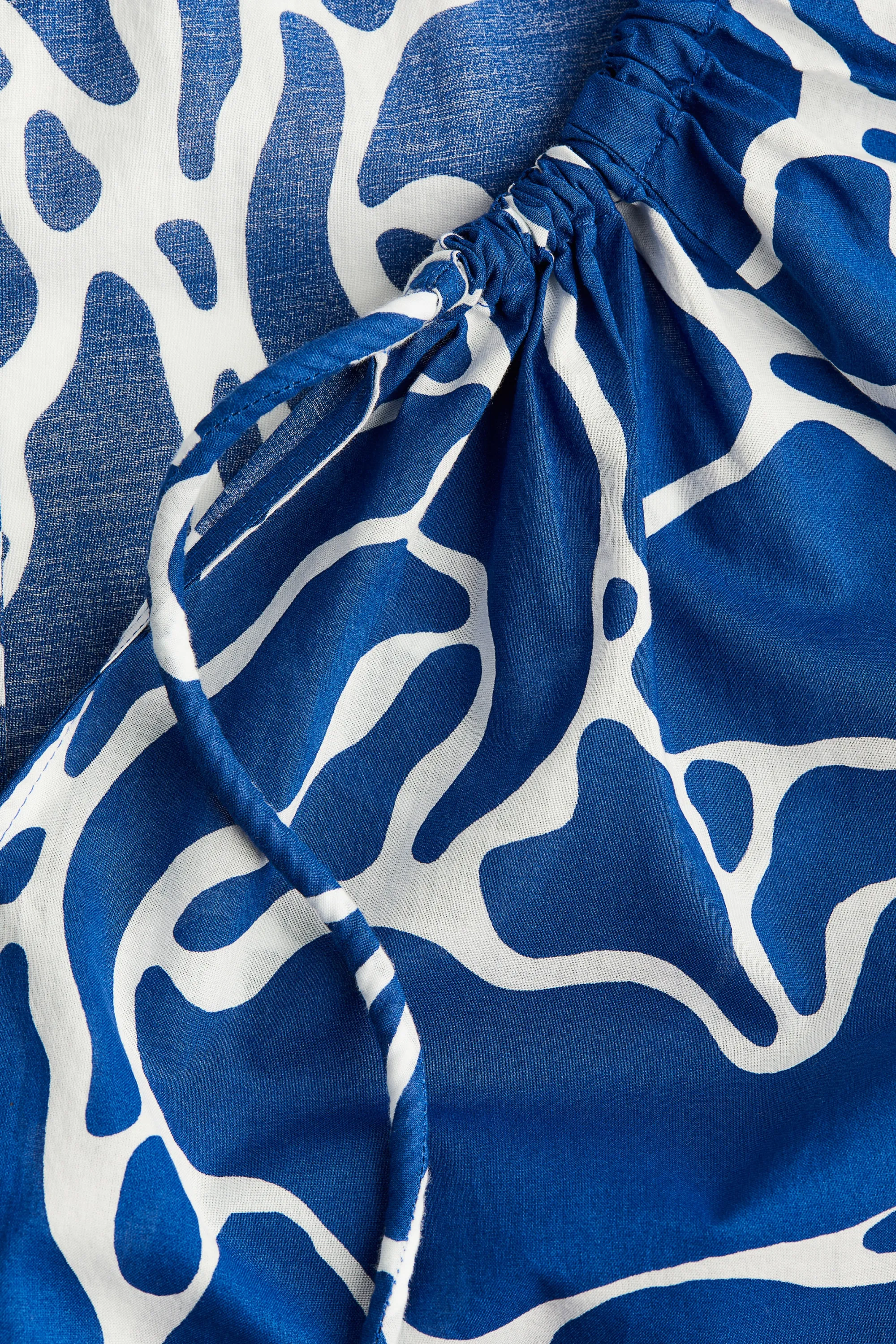 Robe en coton - Bleu/motif