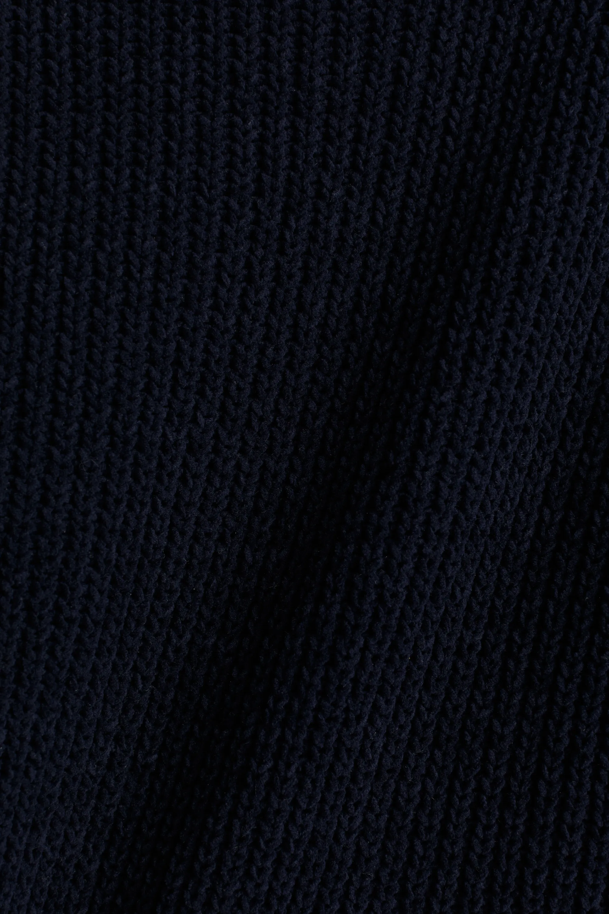 Pull en fil chenille - Bleu marine