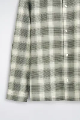 CHEMISE À CARREAUX EN COTON - VERT / CARREAUX — photo 5