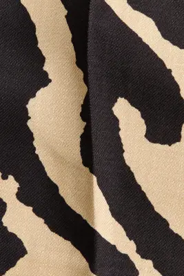 Short chic en lin mélangé - Noir/imprimé zèbre — photo 3
