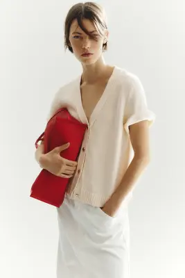 Gilet à manches courtes - Beige clair — photo 1