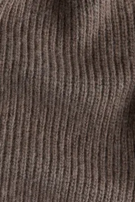 Gilet avec écharpe - Taupe foncé — photo 4
