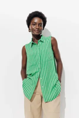 Chemise rayée sans manches — photo 2