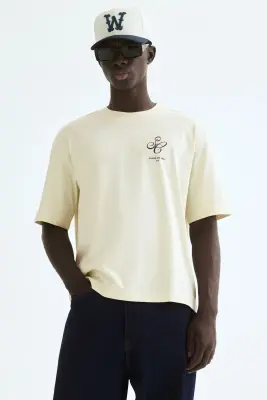 T-shirt imprimé Relaxed Fit - Jaune pâle/Sports Club — photo 1