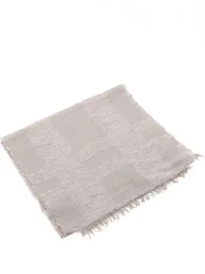 Écharpe en cachemire gris clair brodée de sequin argent Prix boutique 305€ — photo 1