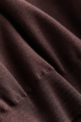 Pull en maille fine avec col zippé - Taupe foncé — photo 3