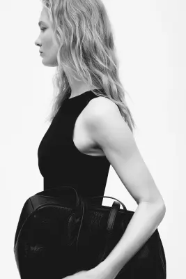 Robe avec foulard - Noir/blanc — photo 3