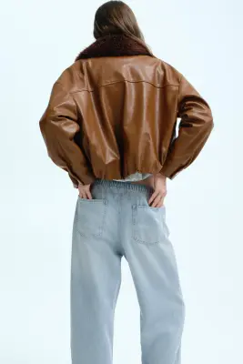 Pantalon en denim avec cordon de serrage - Bleu denim pâle — photo 3