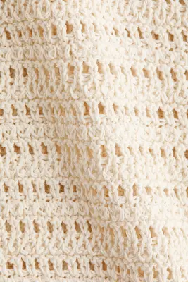 Gilet en maille pointelle - Crème — photo 3
