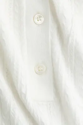 Polo en maille pointelle - Blanc — photo 5