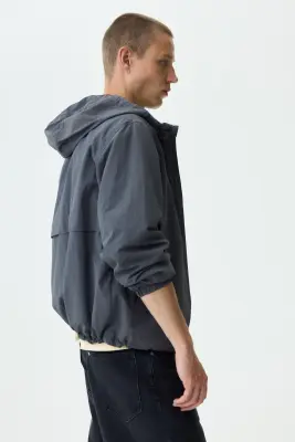 Veste coupe-vent déperlante en nylon - Gris foncé — photo 3