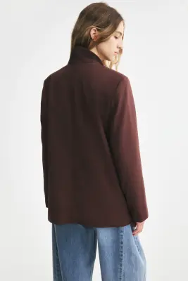 Blazer à fermeture croisée - Brun rouille — photo 3