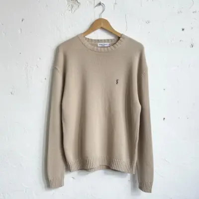 Pull homme beige Yves Saint Laurent