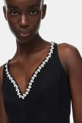 Robe ornée de strass - Noir — photo 1