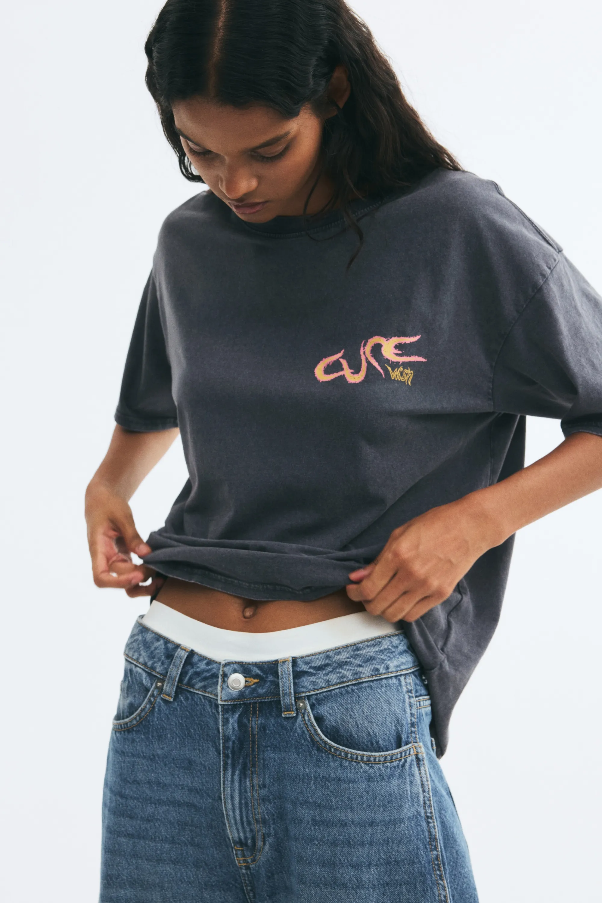 T-shirt oversize imprimé - Gris foncé/The Cure