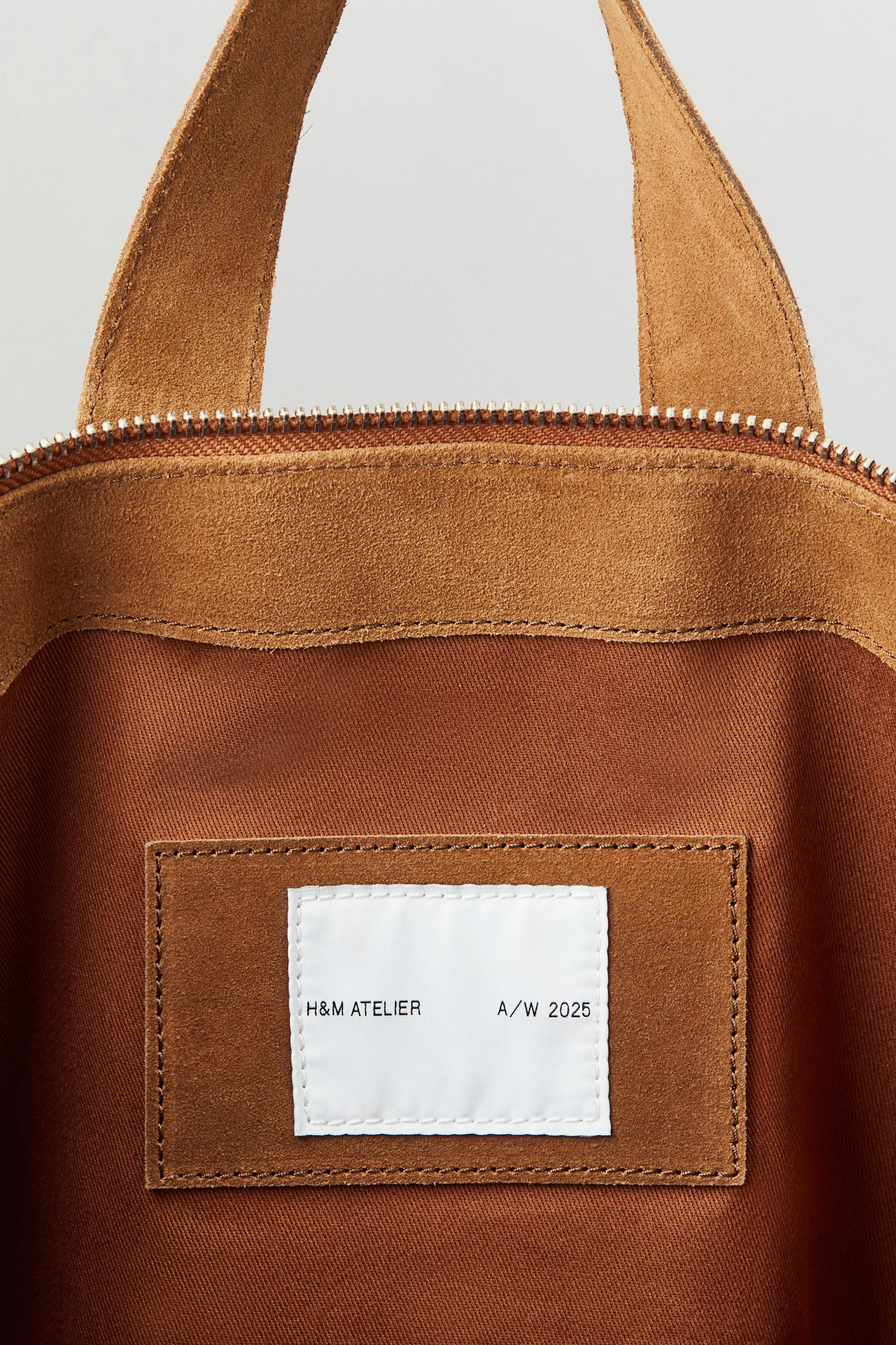 Sac en cuir velours fendu - Beige