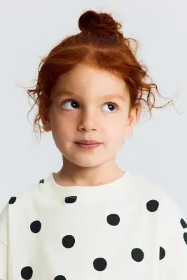 T-shirt imprimé - Blanc/pois — photo 1