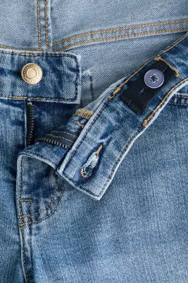 MAMA Wide Low Waist Ankle Jeans - Bleu denim — photo 5