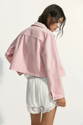 Veste en denim - Rose clair — photo 3