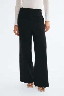 Pantalon chic à jambes larges - Noir — photo 1