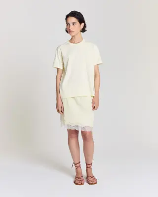Jupe Doris jaune pastel et écru — photo 4