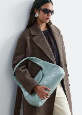 Sac porté épaule incurvé - Bleu clair — photo 1