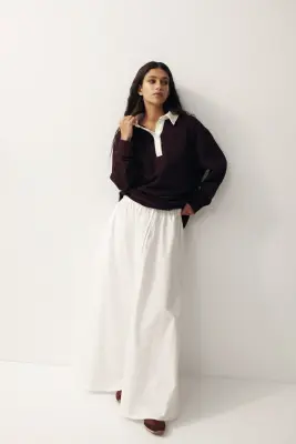 Polo de rugby oversize - Violet prune — photo 1