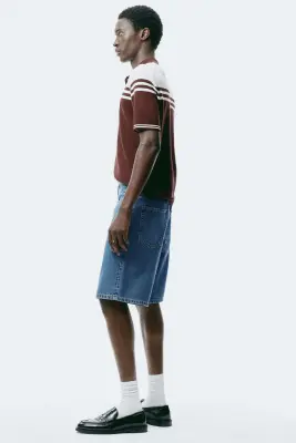 Short Relaxed Fit en denim - Bleu denim — photo 5