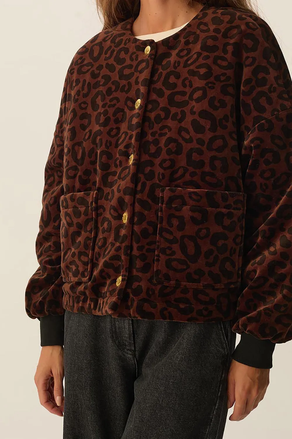 Veste maille Hilda Leopard