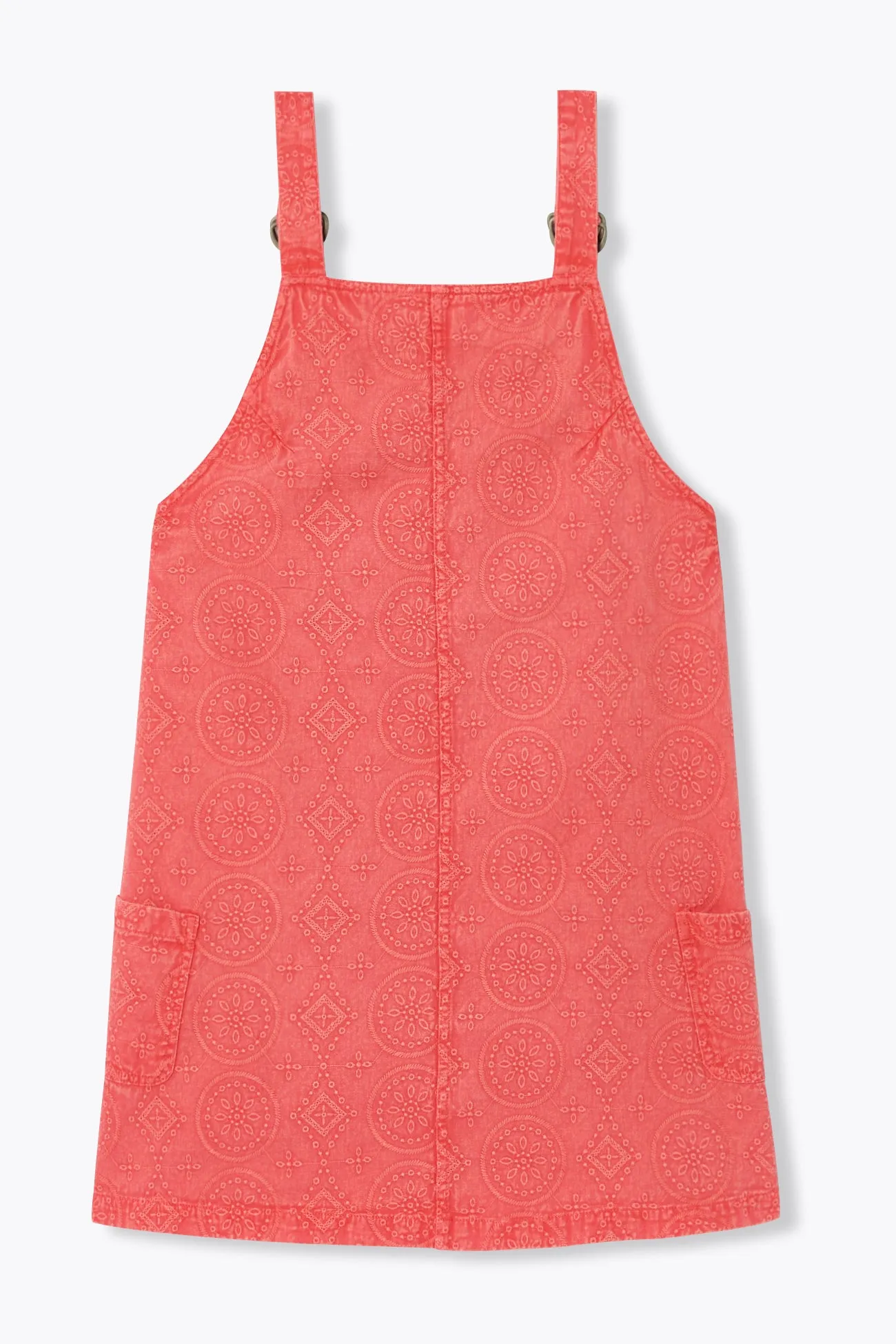 Robe salopette brodée