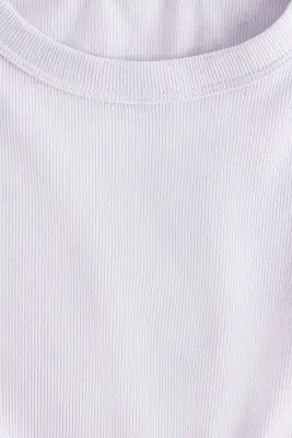 T-shirt côtelé - Lilas — photo 3